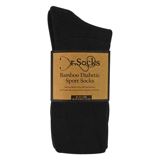 Paquete de 3 calcetines deportivos para hombres diabéticos | Calcetines cómodos transpirables sin constricción - Image 2