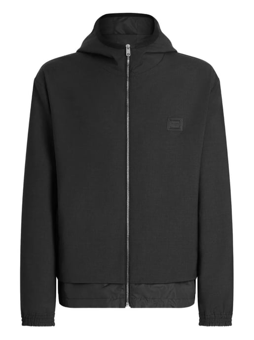 Chaqueta de Mezcla de Lana Estirable en Carbón - Image 3