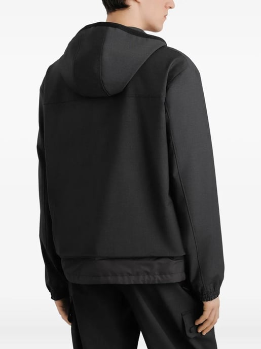 Chaqueta de Mezcla de Lana Estirable en Carbón - Image 5