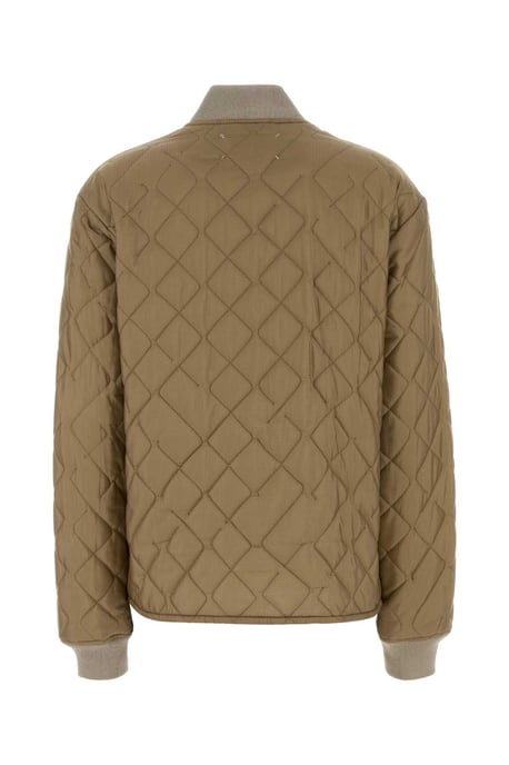 Chaqueta Bomber de Nylon Beige - Image 2