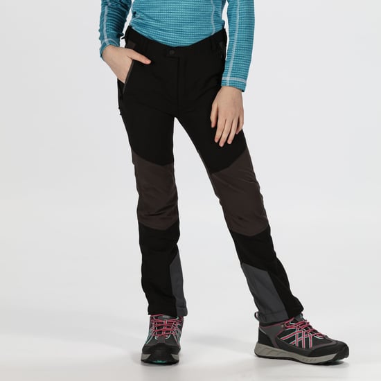 Regatta Childrens/Kids Tech Mountain Hiking Trousers (Black/Ash) - Image 6