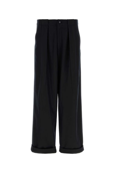 Pantalón de lana negro de pierna ancha - Image 1