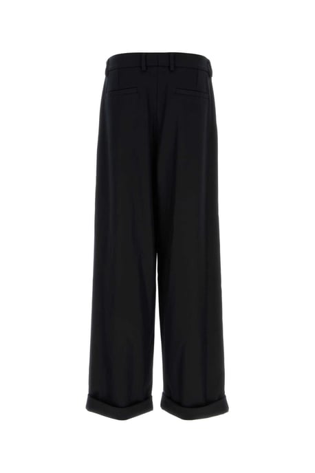 Pantalón de lana negro de pierna ancha - Image 2