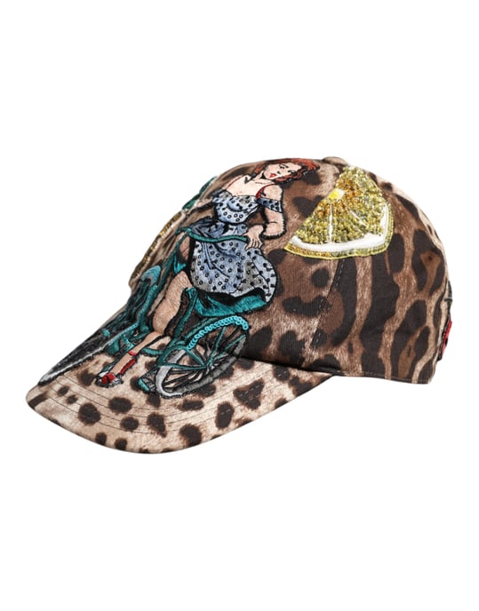 Gorra de bicicleta con estampado de leopardo - Image 3