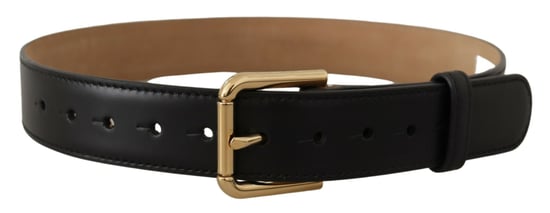 Cinturón de Cuero Negro Hebilla Dorada - Image 3