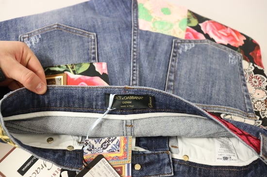 Jeans de Mezclilla Desgastados Floral Patch de Dolce Gabbana - Image 5