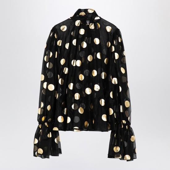 Blusa de Organza de Seda con Lentejuelas y Lunares - Image 2