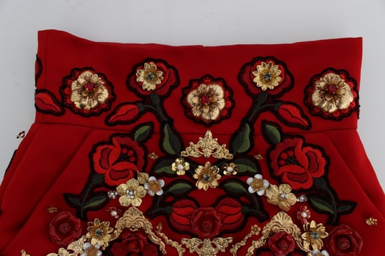Pantalones Cortos Bordados Florales de Cintura Alta - Image 5