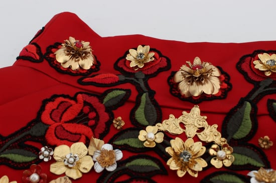 Pantalones Cortos Bordados Florales de Cintura Alta - Image 6