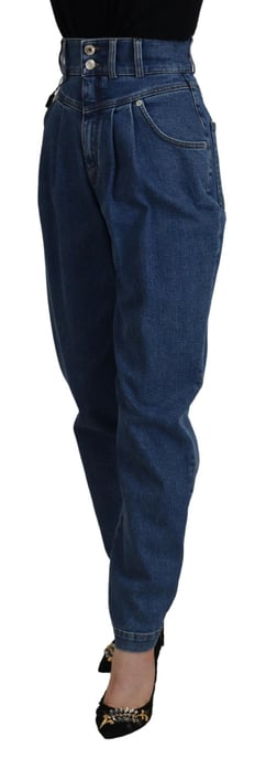 Jeans de mezclilla de tiro alto con pliegues - Image 2