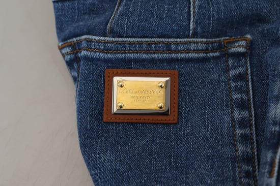 Jeans de mezclilla de tiro alto con pliegues - Image 4
