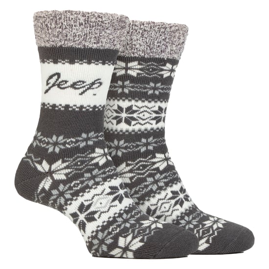 2 Pares de Calcetines Térmicos de Fair Isle para Damas, Calcetines Cálidos de Invierno - Image 1