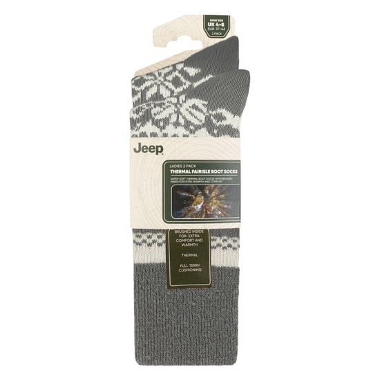 2 Pares de Calcetines Térmicos de Fair Isle para Damas, Calcetines Cálidos de Invierno - Image 2