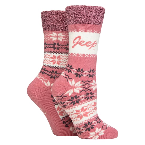 2 Pares de Calcetines Térmicos de Fair Isle para Damas, Calcetines Cálidos de Invierno - Image 3