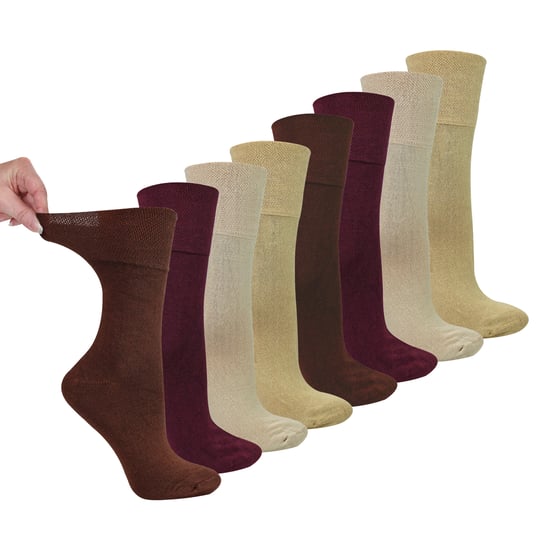 8 Pares de Calcetines Diabéticos para Damas de Bambú | Calcetines Suaves y Cómodos Sin Ajuste - Image 1