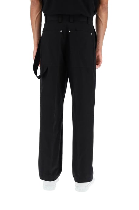 Pantalón de pierna ancha de algodón negro - Image 3