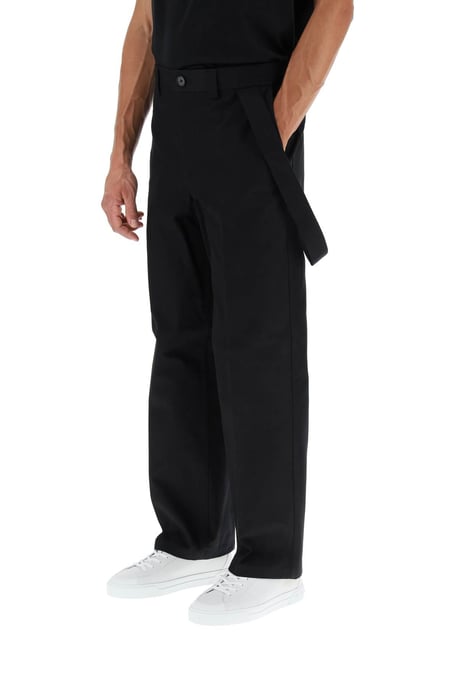 Pantalón de pierna ancha de algodón negro - Image 4