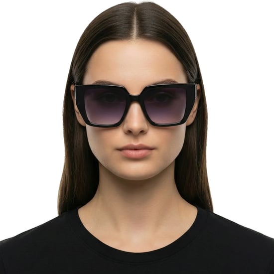 Gafas de sol rectangulares para mujer hechas de plástico reciclado KL6098S N - Image 3