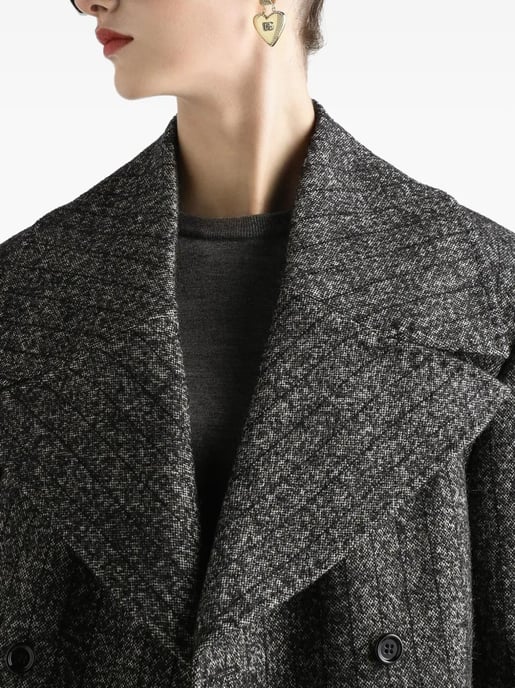 Chaqueta corta de rayas oversized gris oscuro - Image 4