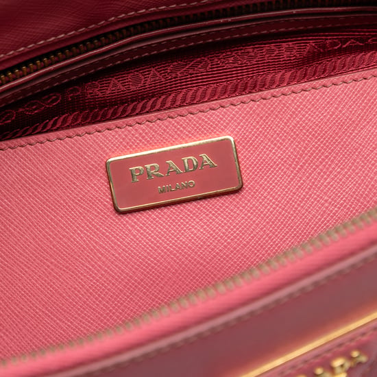 Bolso satchel de doble cremallera Galleria Saffiano Lux mediano de segunda mano - Image 5