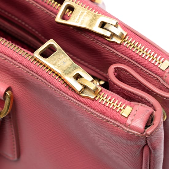 Bolso satchel de doble cremallera Galleria Saffiano Lux mediano de segunda mano - Image 6