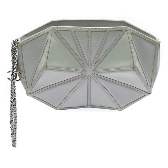 Clutch de muñeca de piel de cordero perlada de segunda mano Midnight Swim - Image 2