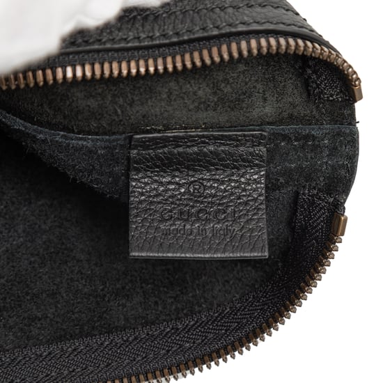 Cartera de mano con logo de cuero mediana de segunda mano - Image 5