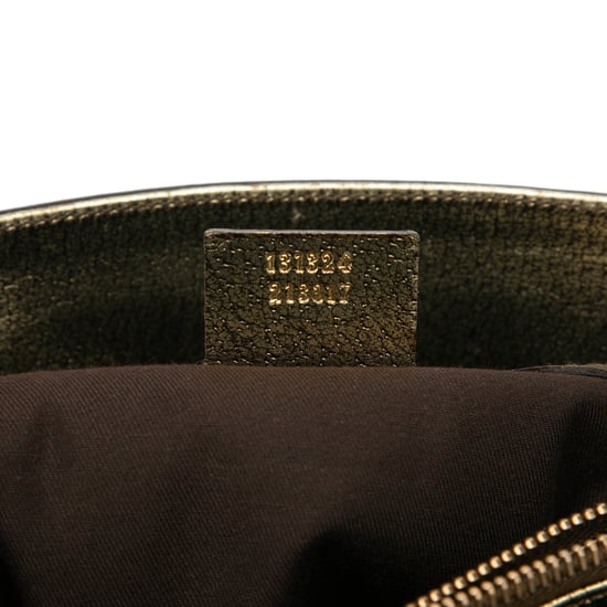 Bolso de mano de metal bambú de piel de ternera metálica de segunda mano - Image 6