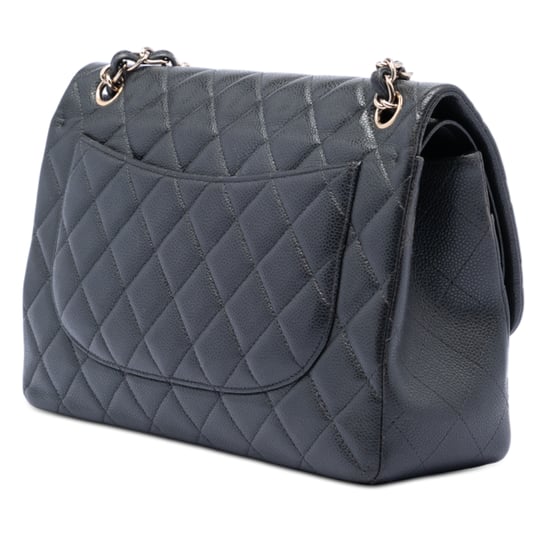 Bolso Jumbo Clásico Caviar Doble Pliegue de Segunda Mano - Image 2
