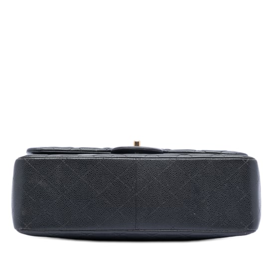 Bolso Jumbo Clásico Caviar Doble Pliegue de Segunda Mano - Image 3