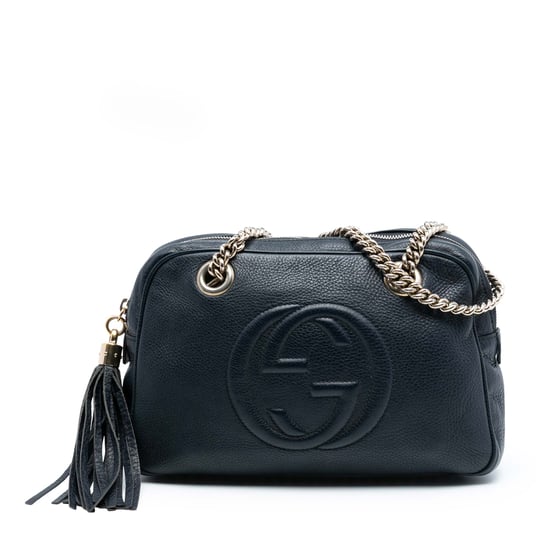 Bolso de hombre de cuero Soho con cadena y cremallera de segunda mano - Image 1