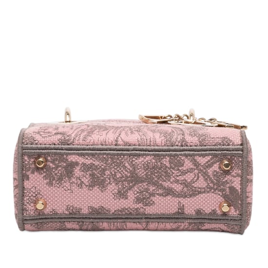 Mini Tote De Jouy Lady D Lite de Segunda Mano con Bordado en Lona - Image 3