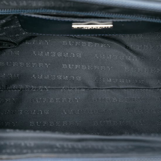 Bolso de mano de cuero grabado con cheque de casa de segunda mano - Image 4