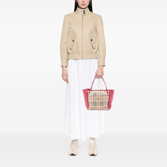 Bolso Canterbury de lienzo recubierto con cuadro Haymarket y detalles en cuero, de segunda mano - Image 1
