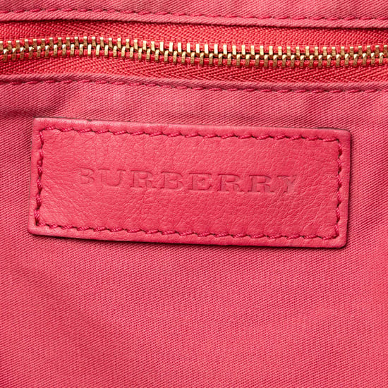 Bolso Canterbury de lienzo recubierto con cuadro Haymarket y detalles en cuero, de segunda mano - Image 6