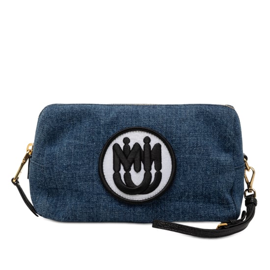 Cartera de muñeca con logo bordado de denim de segunda mano - Image 2