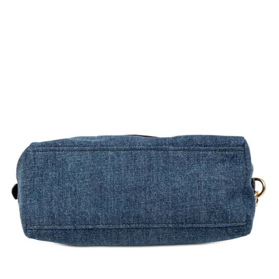 Cartera de muñeca con logo bordado de denim de segunda mano - Image 4