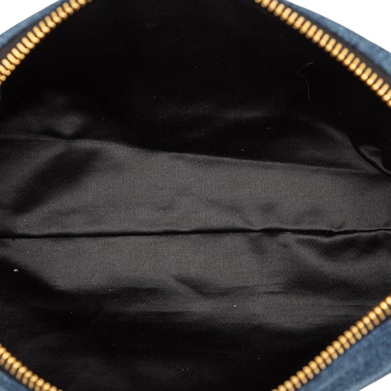 Cartera de muñeca con logo bordado de denim de segunda mano - Image 5