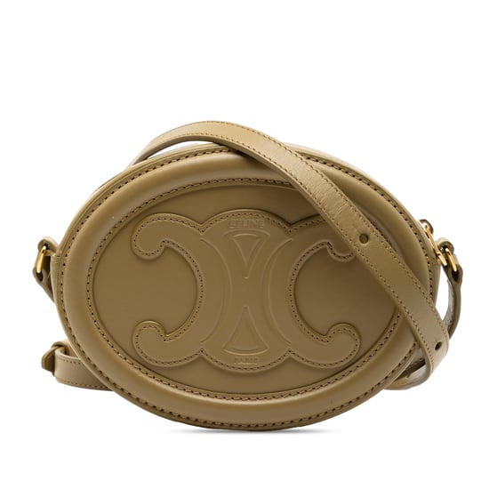 Bolso bandolera ovalado Cuir Triomphe de piel de ternera pequeña de segunda mano - Image 1