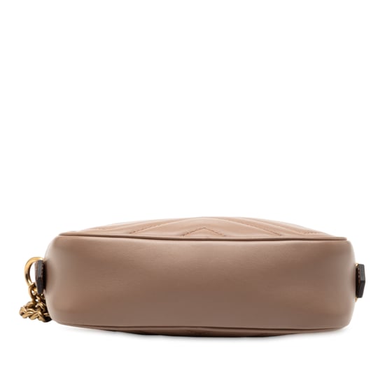 Mini GG Marmont Matelassé de Piel de Segunda Mano Crossbody - Image 3