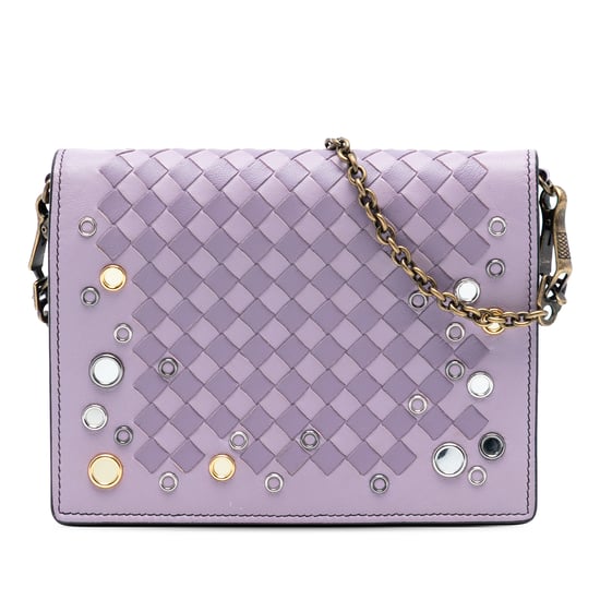 Billetera de cadena con studs de Nappa Intrecciato de segunda mano - Image 1