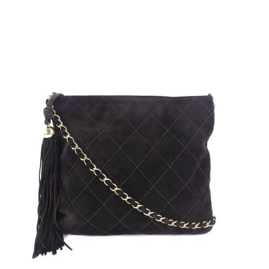 Bolso de hombro de ante acolchado y con borlas de segunda mano - Image 1