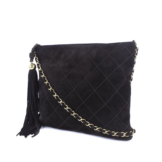 Bolso de hombro de ante acolchado y con borlas de segunda mano - Image 2
