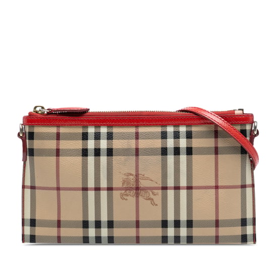 Bolso Cruzado Peyton de Lona con Recubrimiento Haymarket Check de Segunda Mano - Image 1