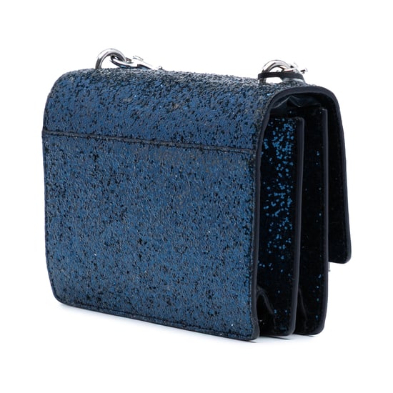 Bolso cruzado pequeño de cuero con monograma y brillo de segunda mano - Image 2