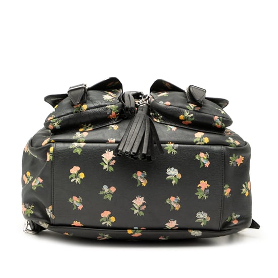 Mochila de festival de cuero preusado con estampado floral pradera - Image 3