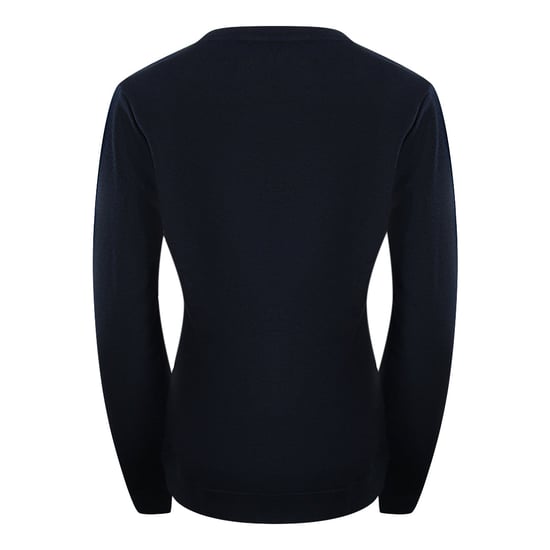 Camiseta De Manga Larga Azul Marino Con Logo Blanco Pequeño De Love Moschino - Image 3