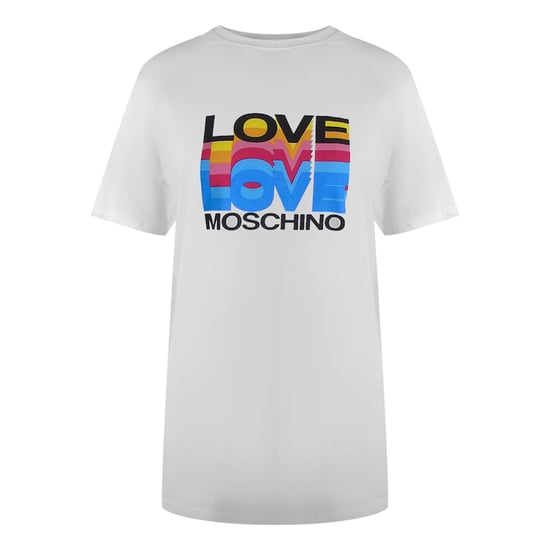 Camiseta Blanca Love Moschino Con Logo Grande Y Colorido De Love - Image 1