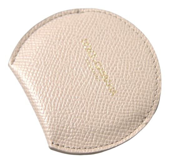 Monedero en Forma de Media Luna de Cuero Beige - Image 3
