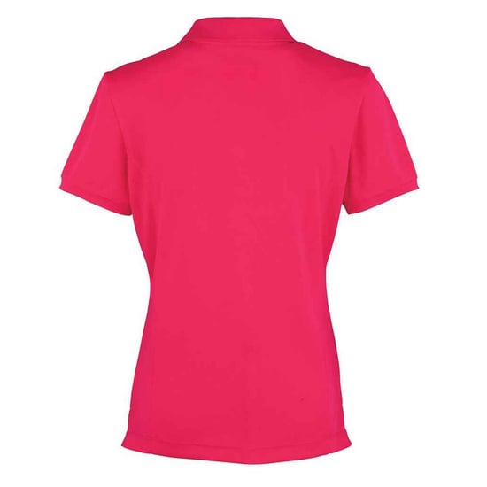 Premier Womens/Ladies Coolchecker Polo Shirt (Hot Pink) - Image 2